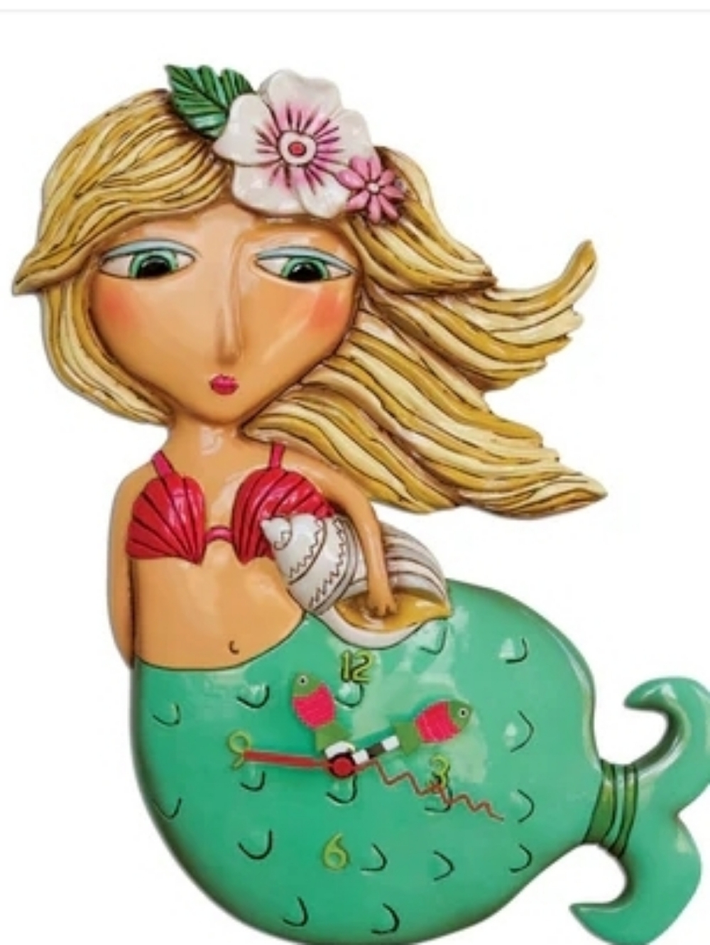 Shelley Mermaid Wall Clock